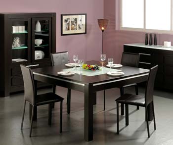 Furniture123 Mateo Wenge Square Dining Set