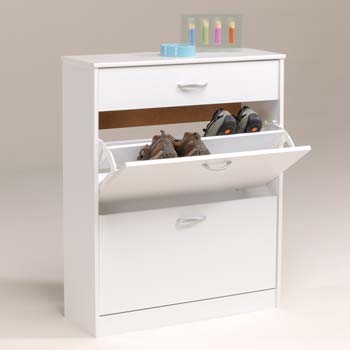 Matty Shoe Cabinet in White