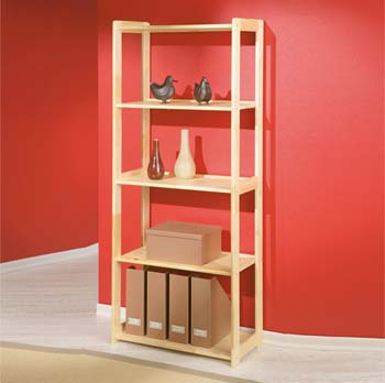 Meghan Pine 5 Shelf Bookcase