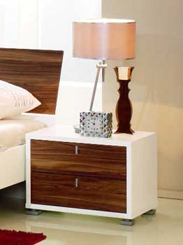 Milan Bedside Chest in Walnut