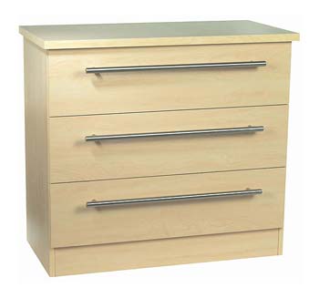 Milan Birch 3 Drawer Chest