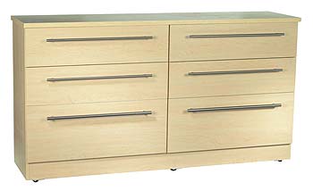 Milan Birch 6 Drawer Double Chest