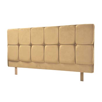 Furniture123 Milli Faux Suede Deep Buttoned Headboard in Beige