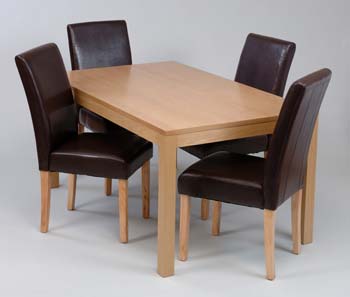 Furniture123 Mollestad Ash Large Rectangular Dining Set with