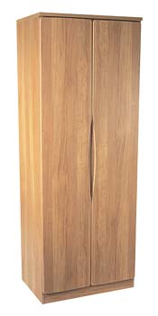 Furniture123 Naples Oak 2 Door Plain Wardrobe