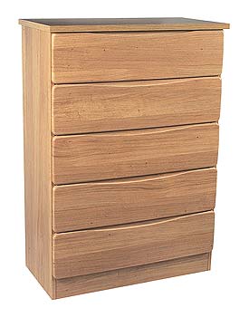 Furniture123 Naples Oak 5 Drawer Chest