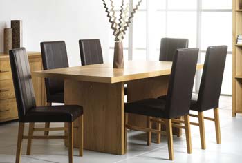 Furniture123 Nevada Large Panel Dining Set