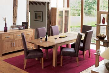 Nyon Oak Extending Dining Table