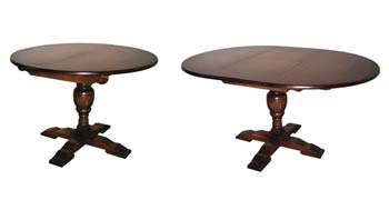 Olde Regal Oak Circular Extending Dining Table