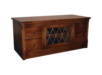 Olde Regal Oak Wide TV Unit