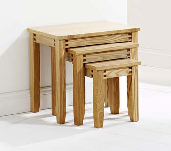 Oliver Light Oak Nest Of Tables