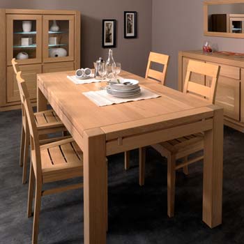 Oran Oak Rectangular Extending Dining Set