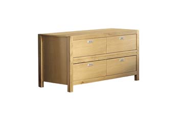 Oregon 4 Drawer Chest in Natural Oak