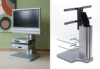 Origin S1 Flat Panel TV Stand in Silver