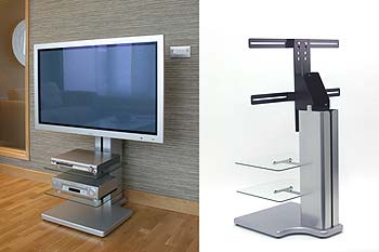 Origin S2 Flat Panel TV Stand in Silver