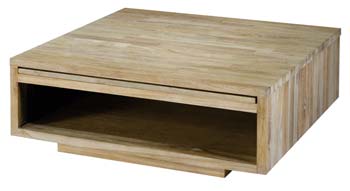 Origin Solid Teak Square Extending Coffee Table