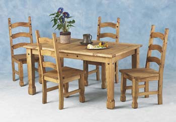 Original Corona Pine Dining Set - Small with 4