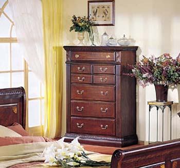 Furniture123 Orleans Cherry 6 Drawer Chest