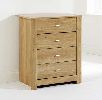 Furniture123 Osbourne Light Oak 4 Drawer Chest