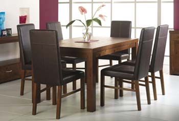 Furniture123 Panama Dining Set in Brown