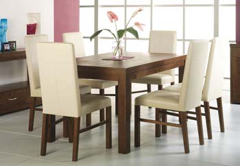 Furniture123 Panama Dining Set in Ivory