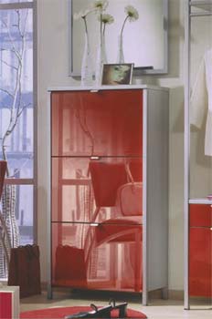 Prestige Shoe Cabinet in Red