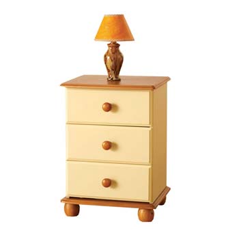 Provencale Pine 3 Drawer Bedside Table