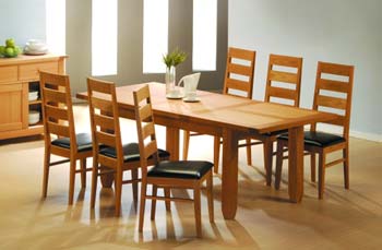 Furniture123 Rhode Oak Extending Dining Set