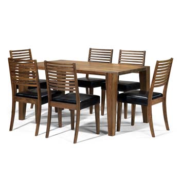 Richmond Solid Walnut Rectangular Dining Set