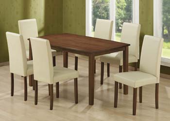 Richmond Walnut Rectangular Dining Set - FREE