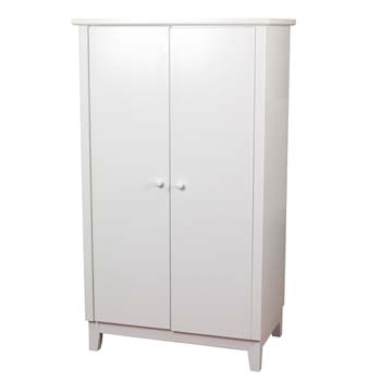 Furniture123 Robin Kids Wardrobe in White