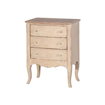 Furniture123 Rochelle Cream 3 Drawer Chest