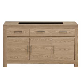 Safara Solid Wood 3 Door 3 Drawer Sideboard