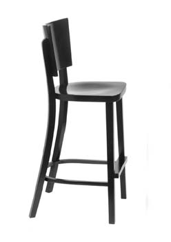 Saint Clair Solid Back Stools in Black (pair)