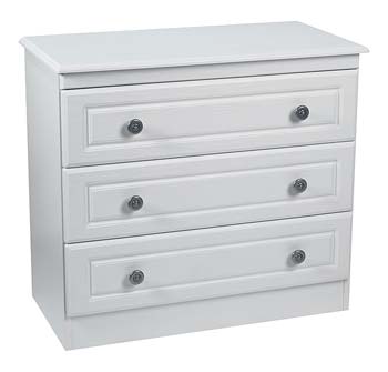 Furniture123 Snowdon White 3 Drawer Chest