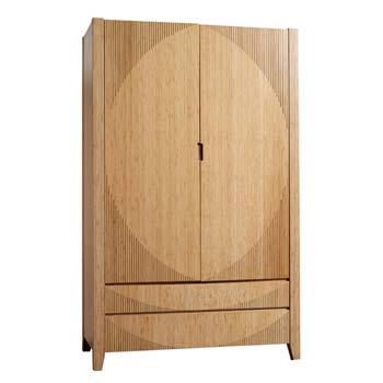 Soko Bamboo 2 Door Wardrobe in Caramel