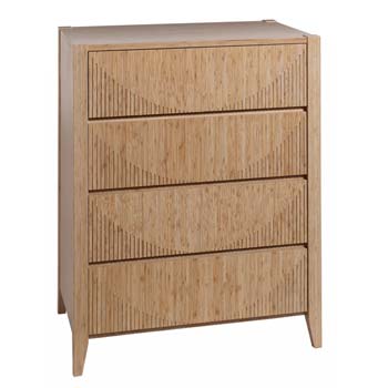 Furniture123 Soko Bamboo 4 Drawer Chest in Caramel