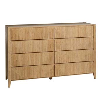 Furniture123 Soko Bamboo 8 Drawer Chest in Caramel