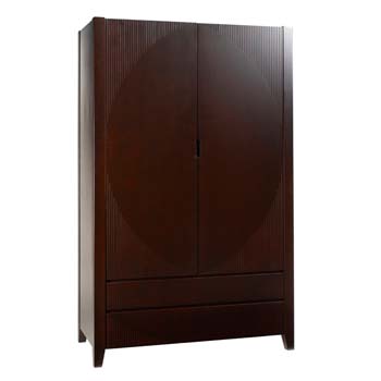 Soko Solid Bamboo 2 Door Wardrobe in Chocolate