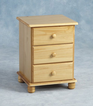 Furniture123 Sol Pine 3 Drawer Bedside Chest