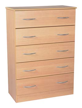 Furniture123 Stratford 5 Drawer Chest in Beech