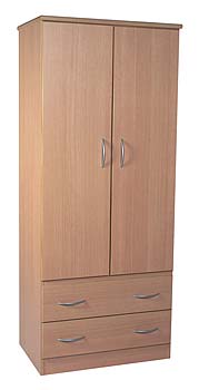 Stratford Beech 2 Door 2 Drawer Wardrobe