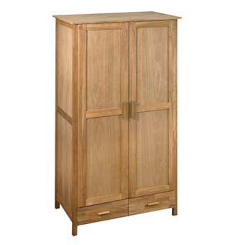 Furniture123 Suffolk Oak 2 Door 2 Drawer Wardrobe