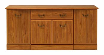 Furniture123 Templeton 4 Door 1 Drawer Sideboard in Teak