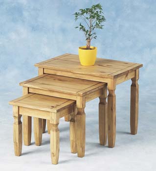 Toledo Pine Nest of Tables - FREE NEXT DAY