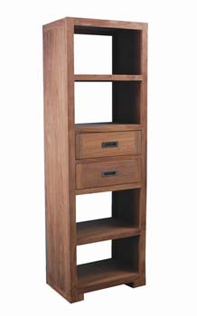 Furniture123 Tribek Sheesham Narrow Bookcase - FREE NEXT DAY