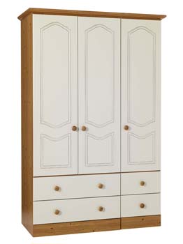 Furniture123 Vantage Triple Wardrobe with Drawers