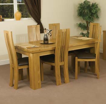 Warebridge Oak Rectangular Dining Set