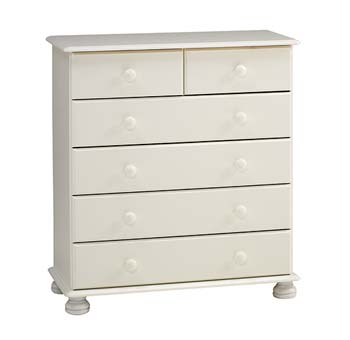 Furniture123 Wessex White 2 4 Drawer Chest