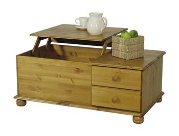 Wokingham Pine Pop-up Coffee Table - WHILE